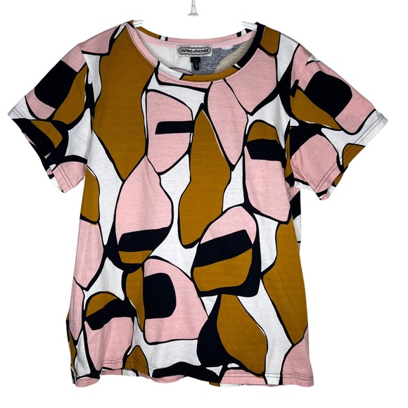 Marc Jacobs abstract printed crew neck t-shirt funky designer size small women's - Picture 1 of 4